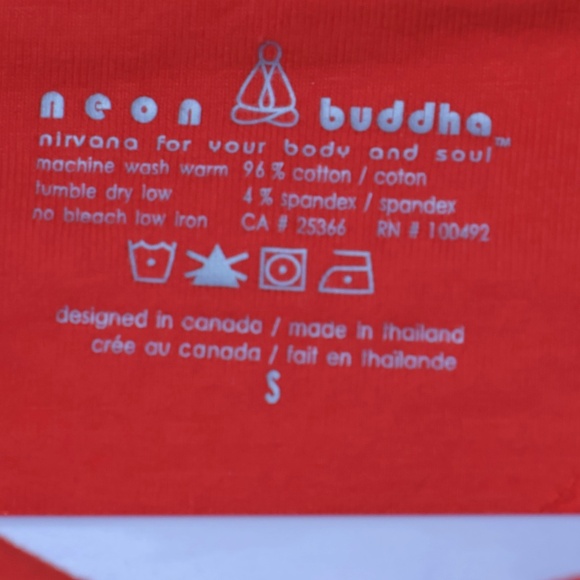 Neon Buddha Salmon Red Cotton Stretch Button Down Collar Jacket SIZE S - Picture 4 of 6